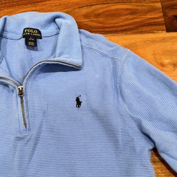 Boys Large Polo by Ralph Lauren Quarter Zip Shirt - Picture 3 of 4